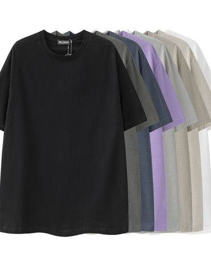 Heavy Men's Cotton Brand High Street Short Sleeve Loose T-shirt