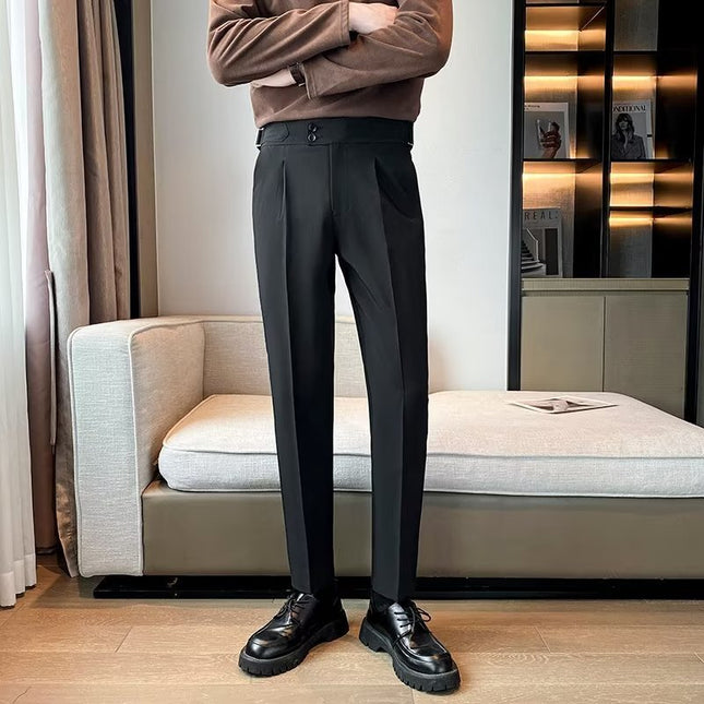 Loose Cropped Pants Draping Wide-leg Suit Pants Men's Fashion
