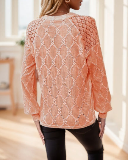 Ladies Casual Long Sleeve Round Neck