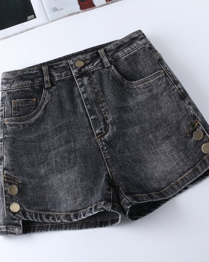 High Waist Denim Shorts Slimming Versatile Loose Word Outerwear Hot Pants Trendy