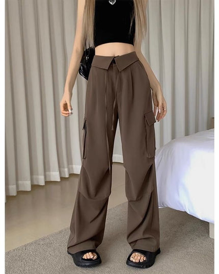 Retro Overalls Women's Design Multi-pocket Loose