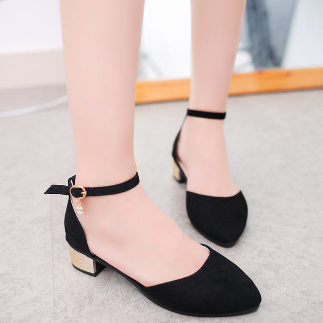 Low-toe Mid-heel Sandals