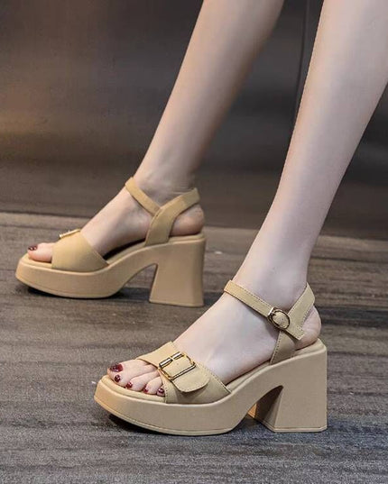 Chunky Heel Waterproof Platform Super High Heel Platform Sandals