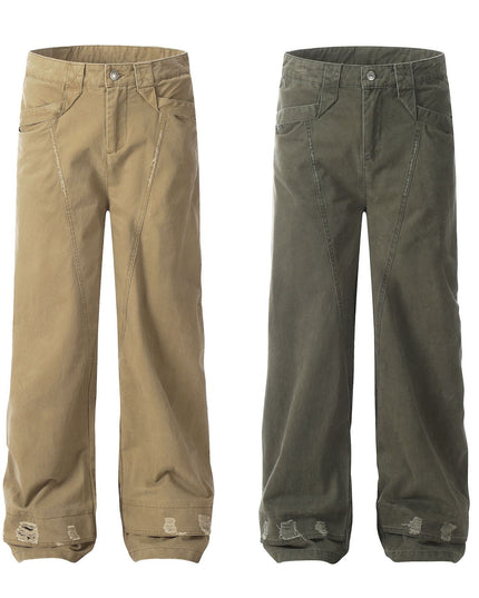 Women's Fashion Worn Workwear Casual Pants