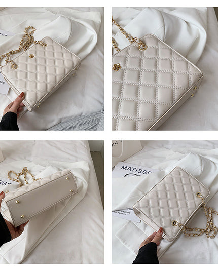 Lingge Chain Bag Fashion Messenger Shoulder