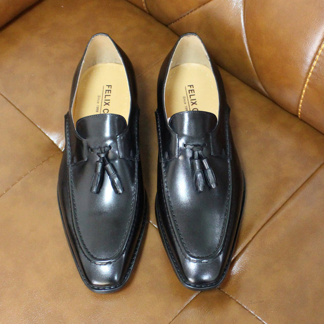 New Style Casual Business Leather Shoes Men's Tassel A Pedal