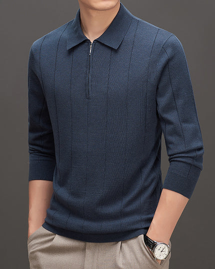 Striped Color Collision Design Bottoming Shirt