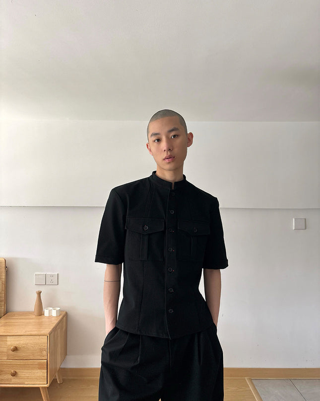Handmade Red Eye Hunting Suit Half Sleeve Shirt