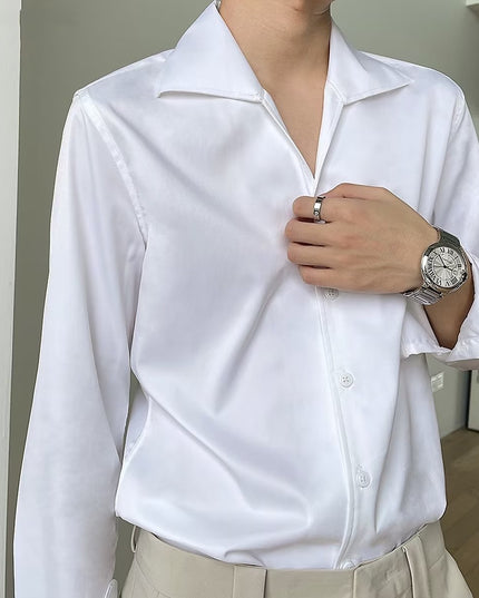 Hong Kong Style Fashion Spring And Autumn Men's Casual Shirt