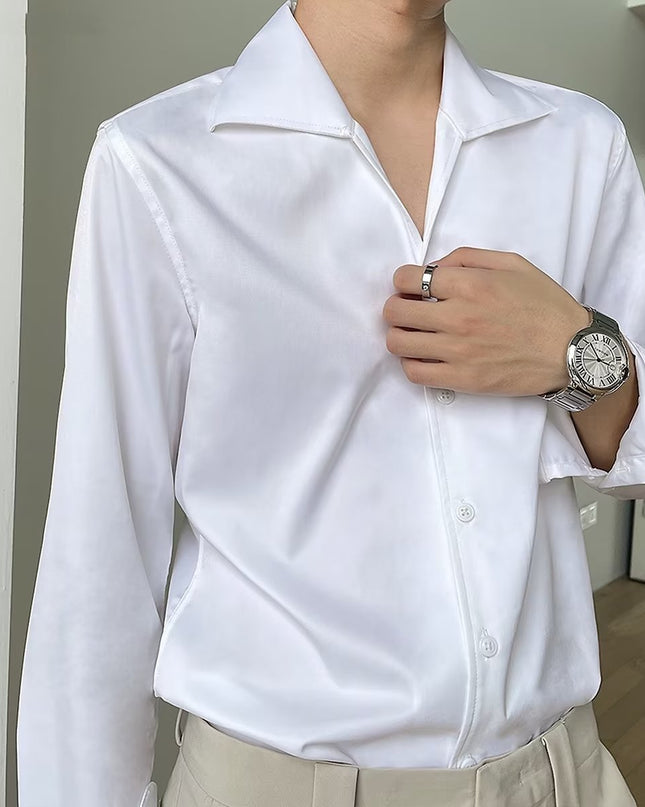 Hong Kong Style Fashion Spring And Autumn Men's Casual Shirt
