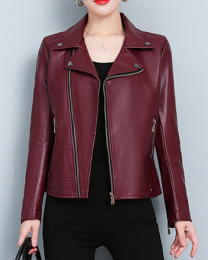 Leather Jacket Versatile Short Coat