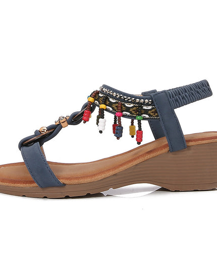 Rhinestone Sandals Korean Style Platform Wedge Women's Shoes
