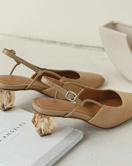 Simple Women's Square Toe Medium Thick Toe Toe Sandals