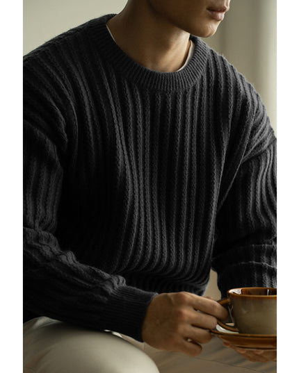Warm Pullover Round Neck Long Sleeves Sweater