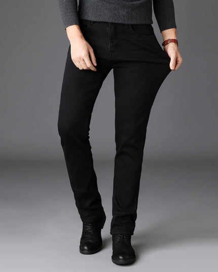 New Men's Jeans Slim Straight Black Pants For Men