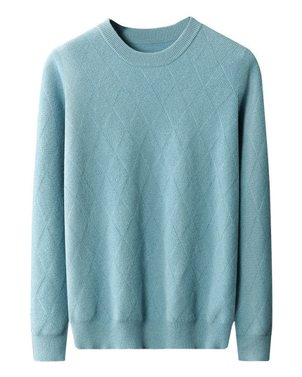 Autumn And Winter Round Neck Woolen Sweater For Men