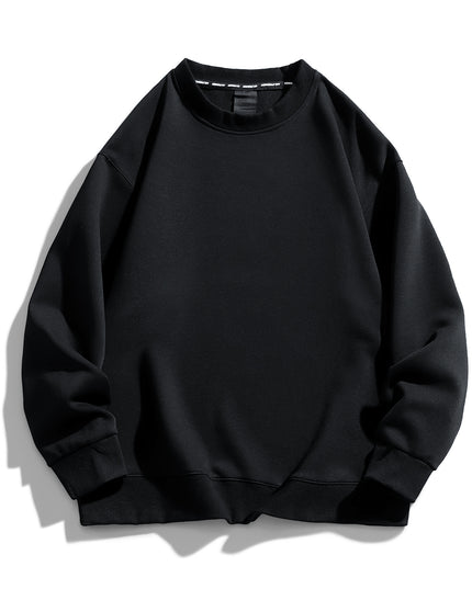 Solid Color Plus Size Round Neck Sweater Casual Pants Suit