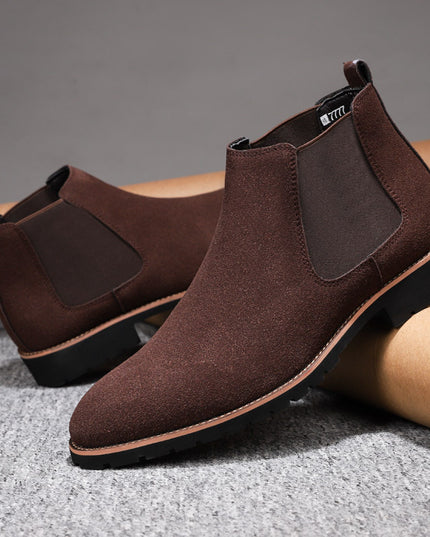 High-top Sleeve Suede Leather Surface Plus Size Casual Boots Fashion All-matching