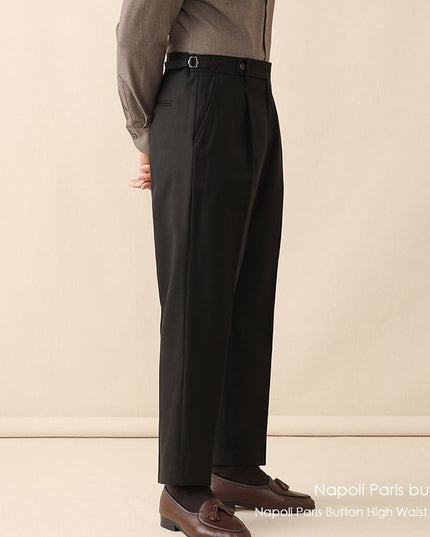 High Waist Suit Pants Men's Spring And Summer Straight