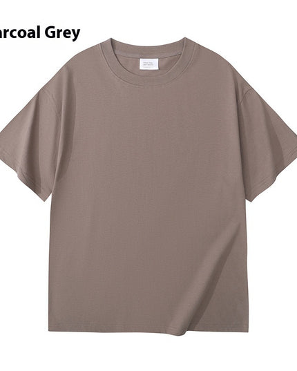 Heavy Men And Women Solid Color Young Couple T-shirt