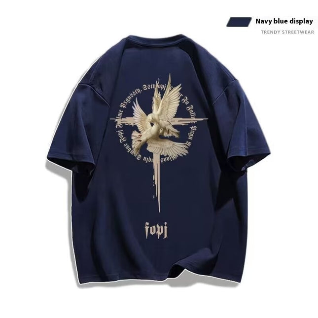 Women's Simple Printed Loose Short Sleeve
