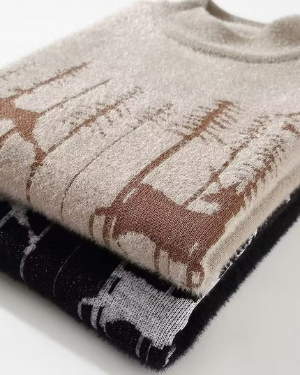 Autumn And Winter Half Turtleneck Sweater Men's Korean Style