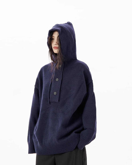 Hooded Sweater Women's Loose Sweater Coat