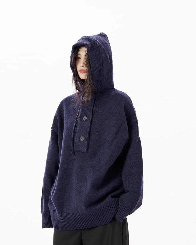 Hooded Sweater Women's Loose Sweater Coat