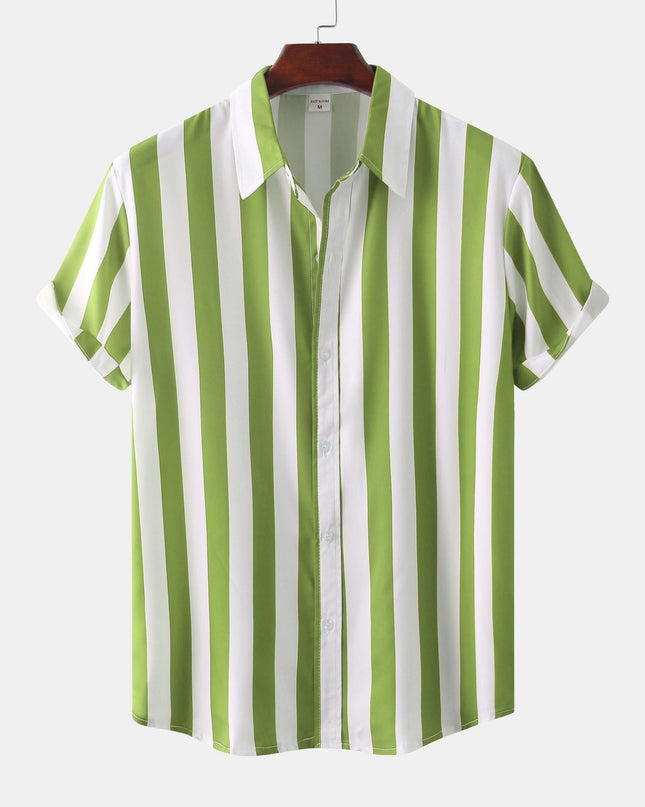 Men's 3D Printed Short Sleeve Turn Loose Shirt