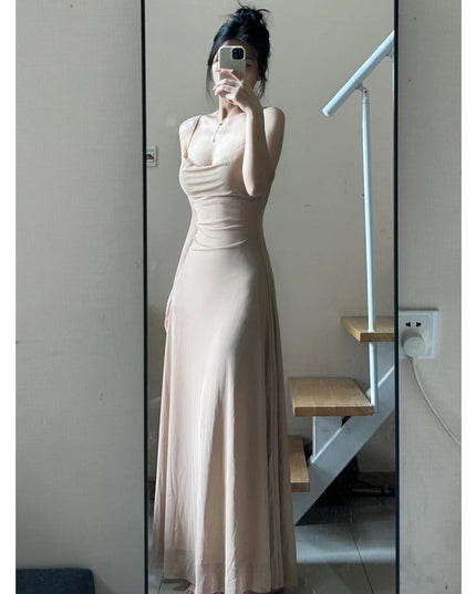 Summer Waist Slimming Elegant Adult Lady Like Woman Socialite French Dress