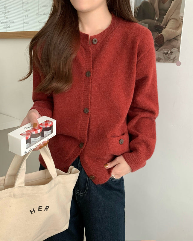 Long Sleeve Women's Knitted Cardigan Top