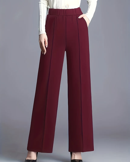Women's Solid Color Straight Casual Pants