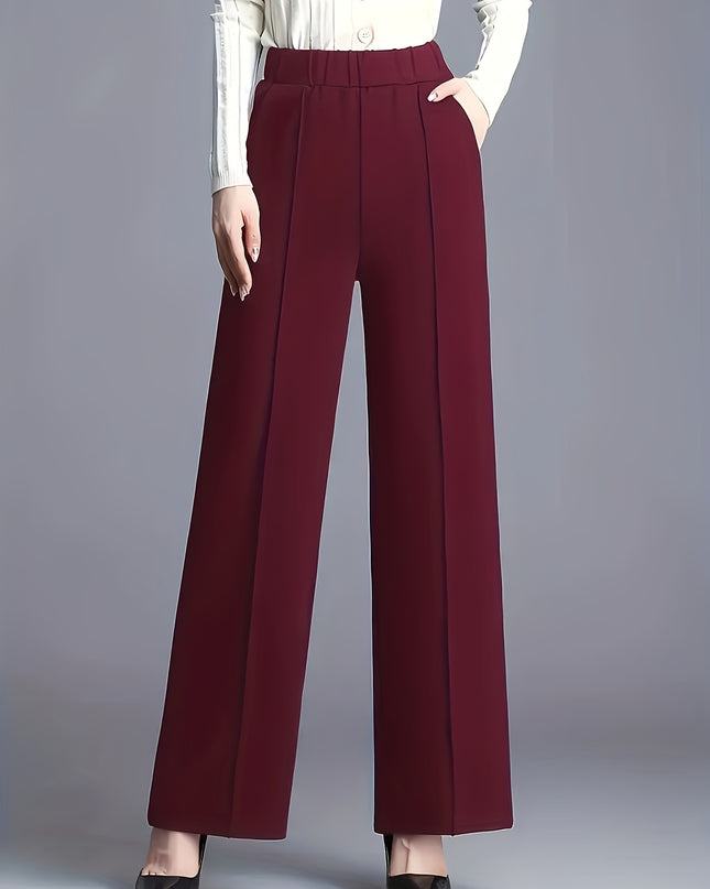 Women's Solid Color Straight Casual Pants