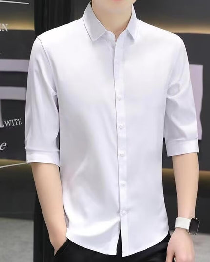 Slim-fit Half-sleeve Shirt For Men