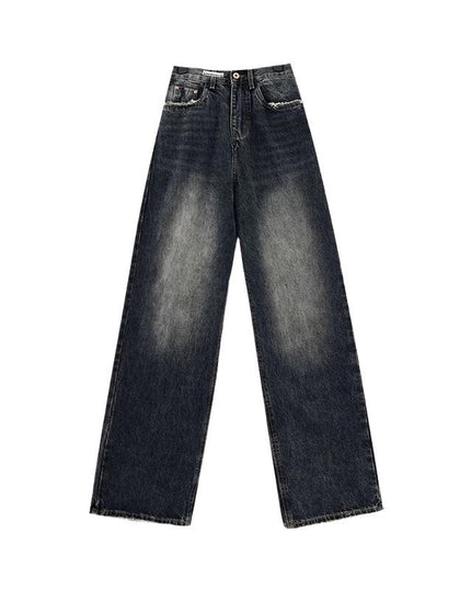 Plus Size High Waist Loose And Slimming Straight Wide Leg Jeans For Women