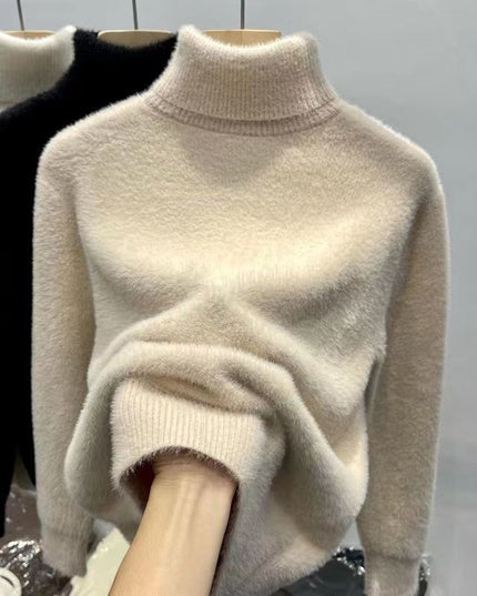 Inner Thickened Fleece-lined Top Sweater