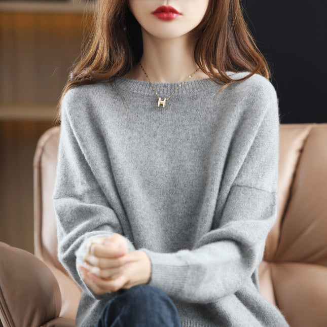 Loose And Idle Underwear Crew Neck Simple Sweater
