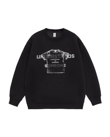 Design Sense Printed Crew Neck Sweatshirt Men