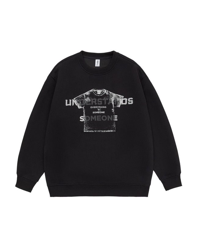 Design Sense Printed Crew Neck Sweatshirt Men