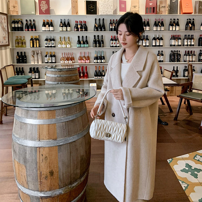 Alpaca Fleecefiber Woolen Overcoat For Women