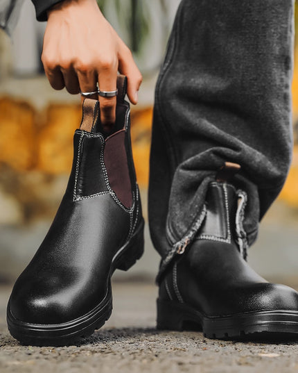 Vintage Couple Shoes Leather Boots Martin Boots Men And Women