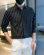 Black fine stripes