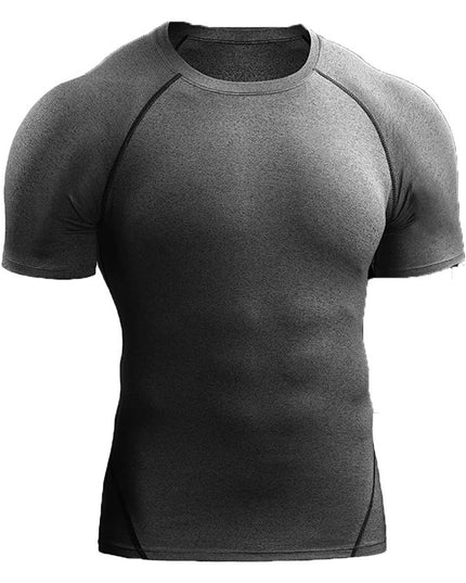 Workout Clothes Short Sleeve Men Quick Drying Clothes Exercise Running T-shirt