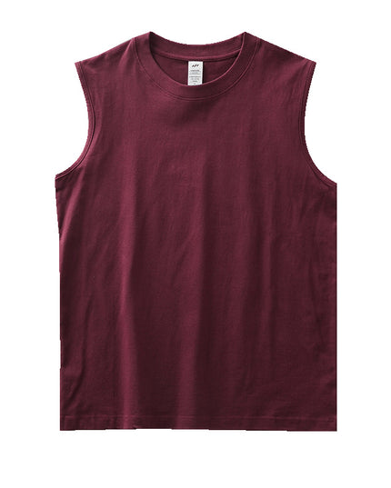 Fitness Waistcoat Solid Color Sleeveless T-shirt For Men
