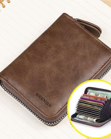 Anti-degaussing Card Holder Women's Real Soft Leather Large Capacity Document Package