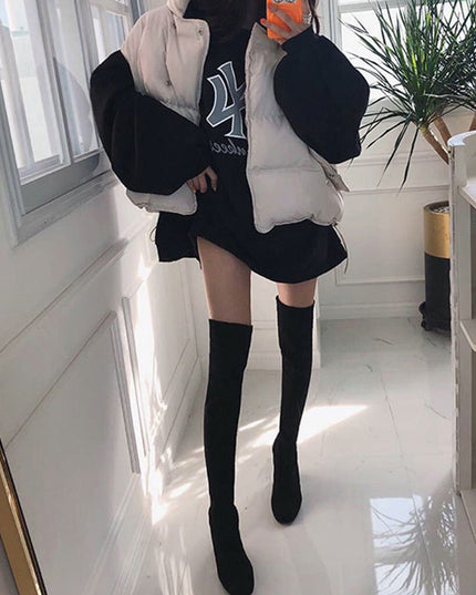 Women's Korean Style Lazy Style All-match Down Cotton Bread Coat Vest