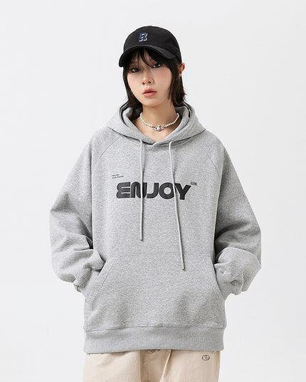Simple Hooded Sweater Men And Women Letter Printing