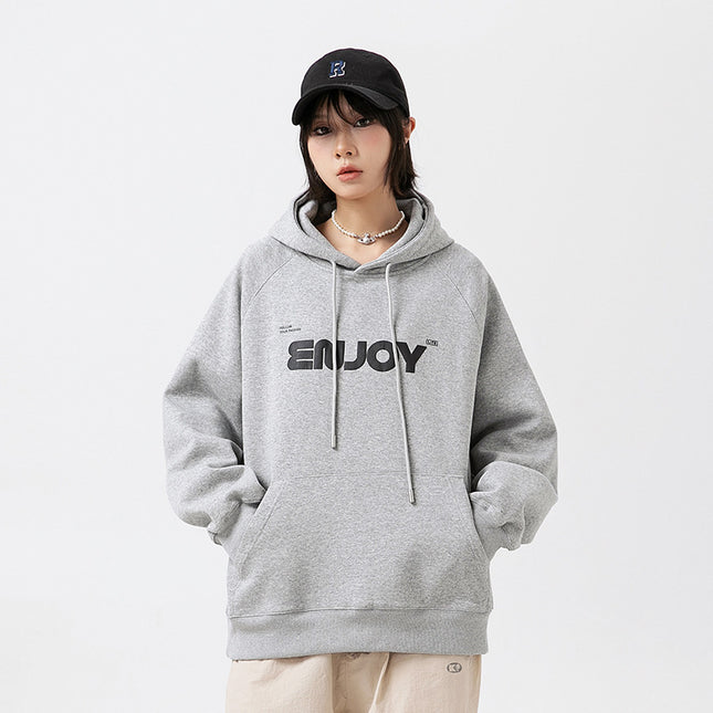 Simple Hooded Sweater Men And Women Letter Printing