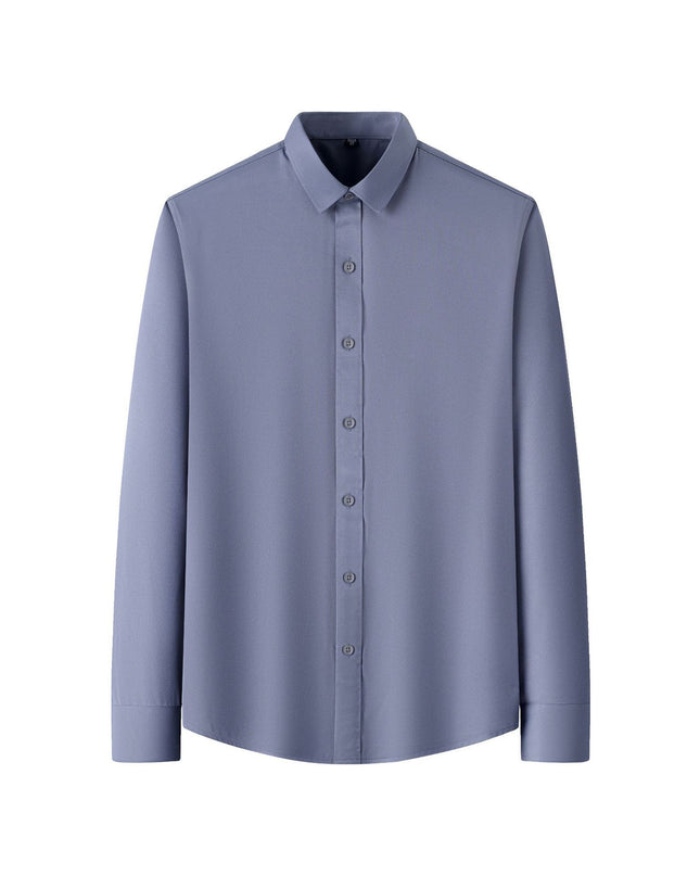 Plus Size Full Elastic Force Shirt Men's Long Sleeve