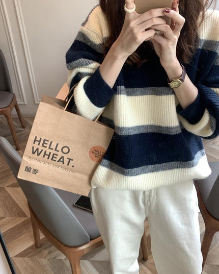 Lazy Wind Retro Outerwear Knitwear Thick